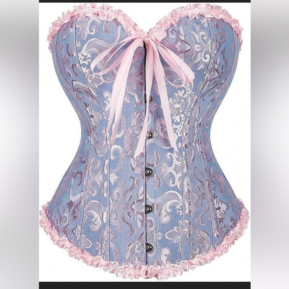 Lavender and Pink Corset Top.
